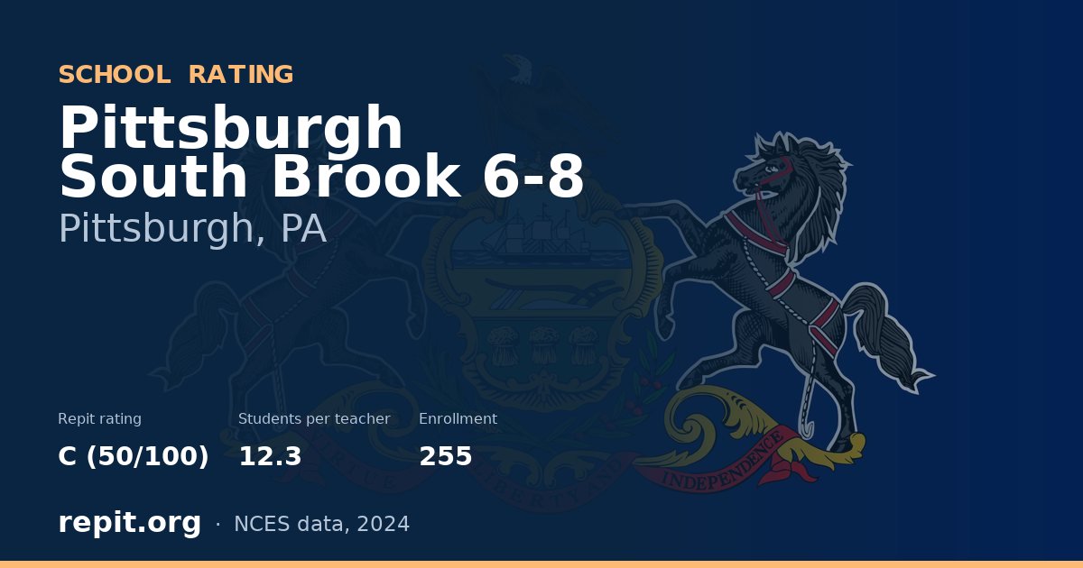 Pittsburgh South Brook 6-8, Pittsburgh, PA — Repit school rating C (50/100)