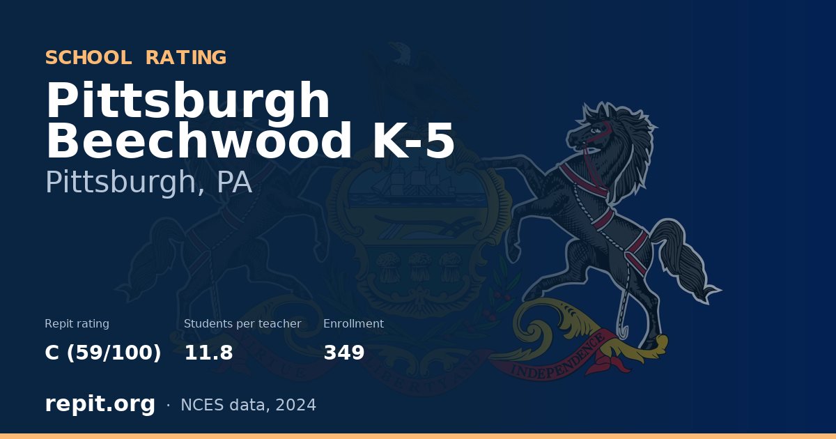 Pittsburgh Beechwood K-5, Pittsburgh, PA — Repit school rating C (59/100)