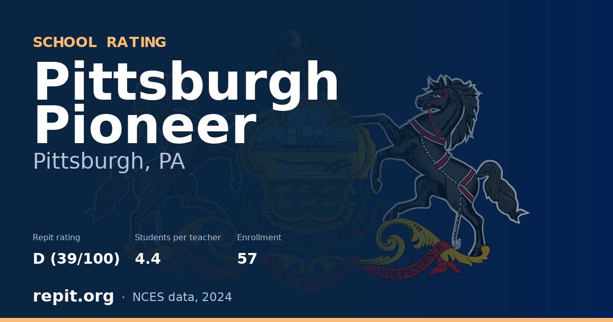 Pittsburgh Pioneer, Pittsburgh, PA — Repit school rating D (39/100)