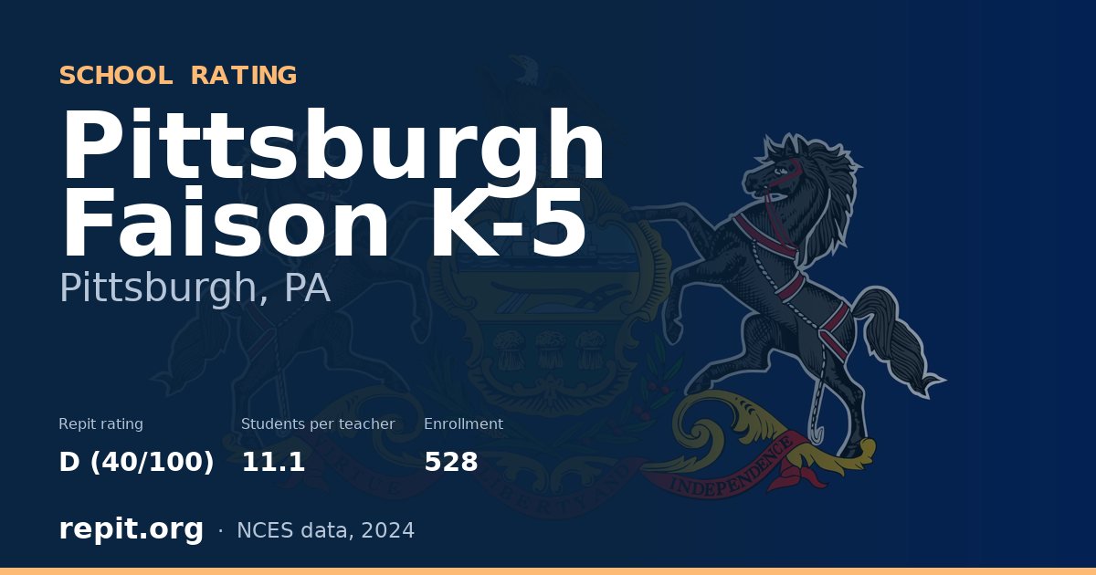Pittsburgh Faison K-5, Pittsburgh, PA — Repit school rating D (40/100)