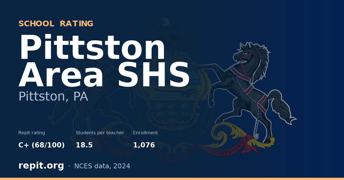 Pittston Area SHS, Pittston, PA — Repit school rating C+ (68/100)