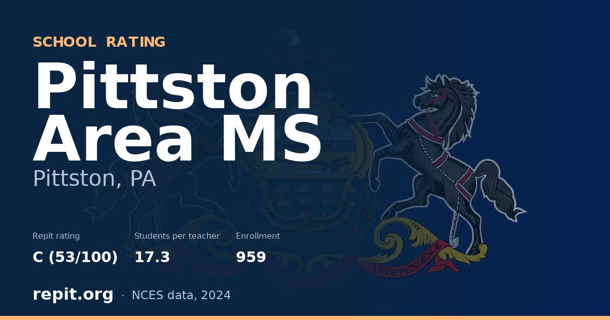 Pittston Area MS, Pittston, PA — Repit school rating C (53/100)