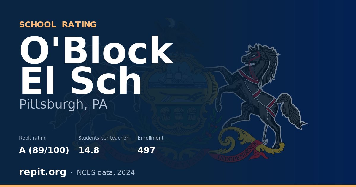 O'Block El Sch, Pittsburgh, PA — Repit school rating A (89/100)