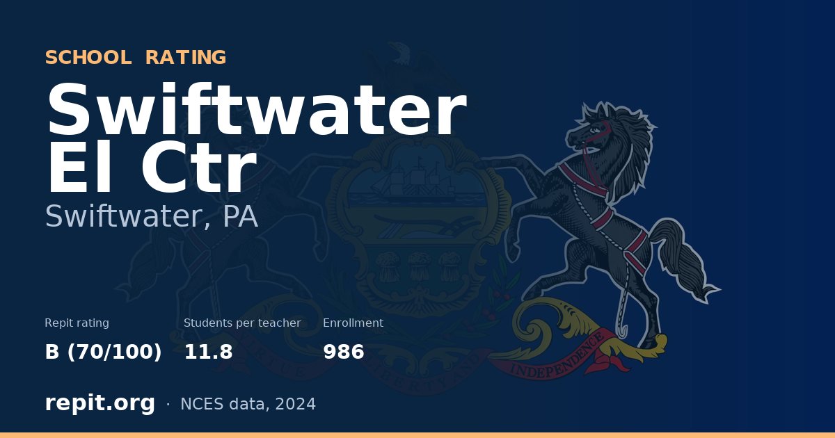 Swiftwater El Ctr, Swiftwater, PA — Repit school rating B (70/100)