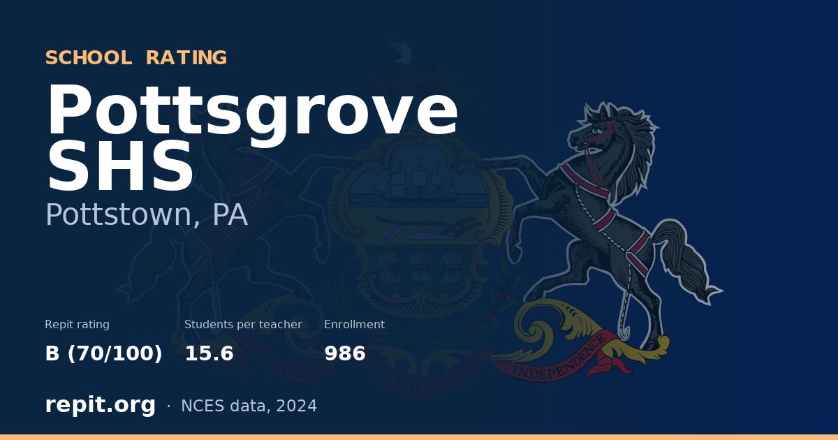 Pottsgrove SHS, Pottstown, PA — Repit school rating B (70/100)