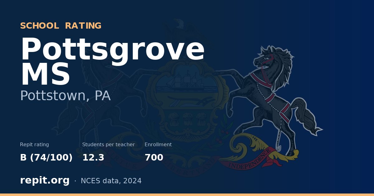 Pottsgrove MS, Pottstown, PA — Repit school rating B (74/100)