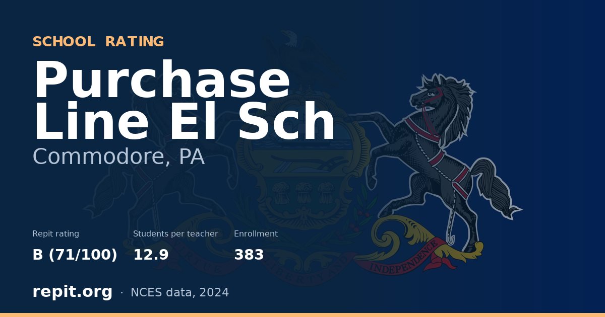 Purchase Line El Sch, Commodore, PA — Repit school rating B (71/100)