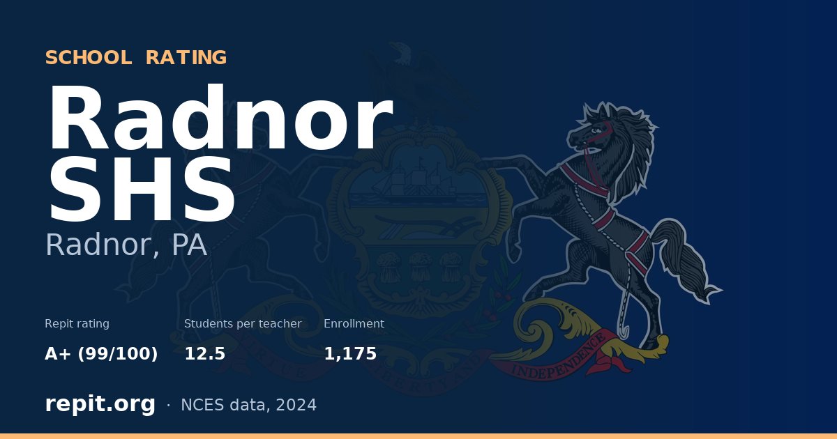 Radnor SHS, Radnor, PA — Repit school rating A+ (99/100)