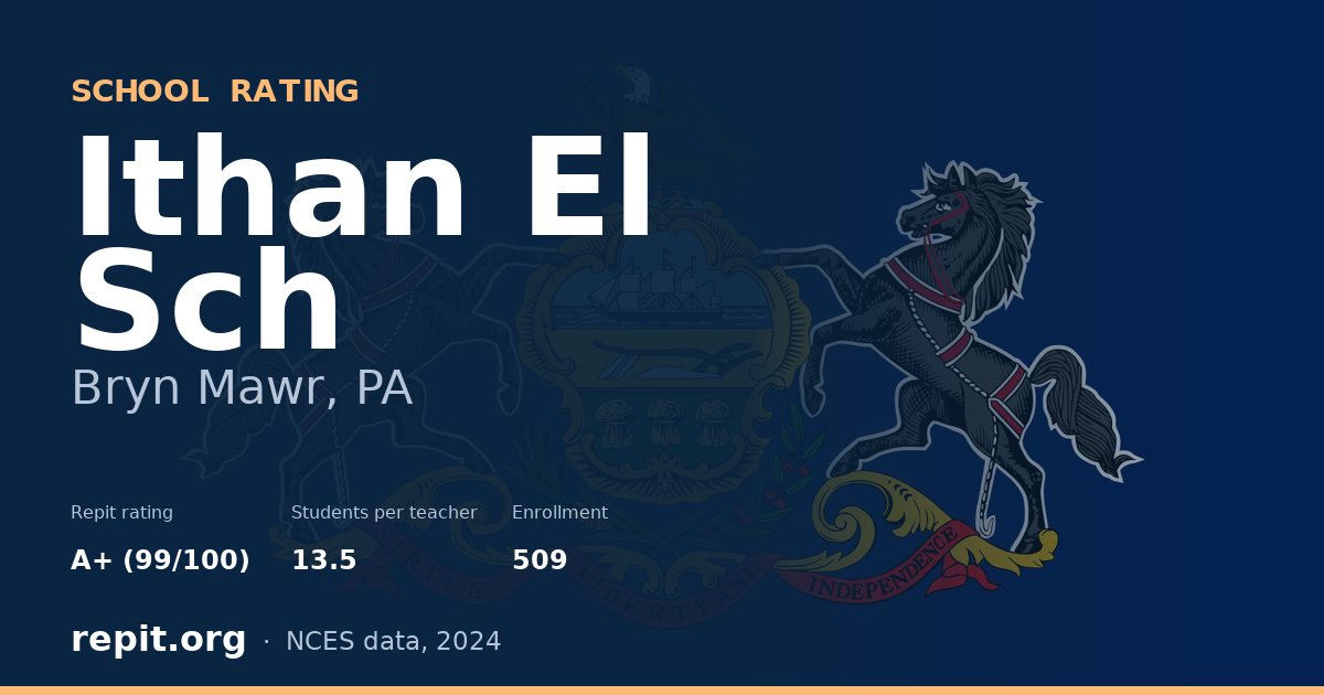 Ithan El Sch, Bryn Mawr, PA — Repit school rating A+ (99/100)