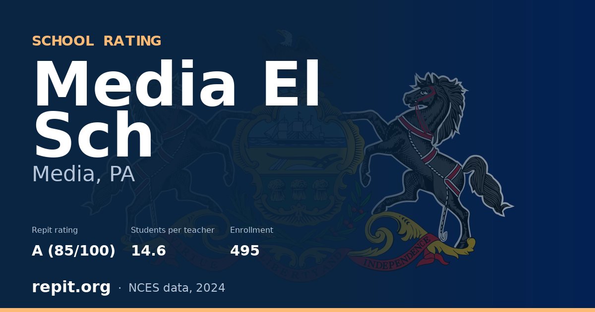 Media El Sch, Media, PA — Repit school rating A (85/100)