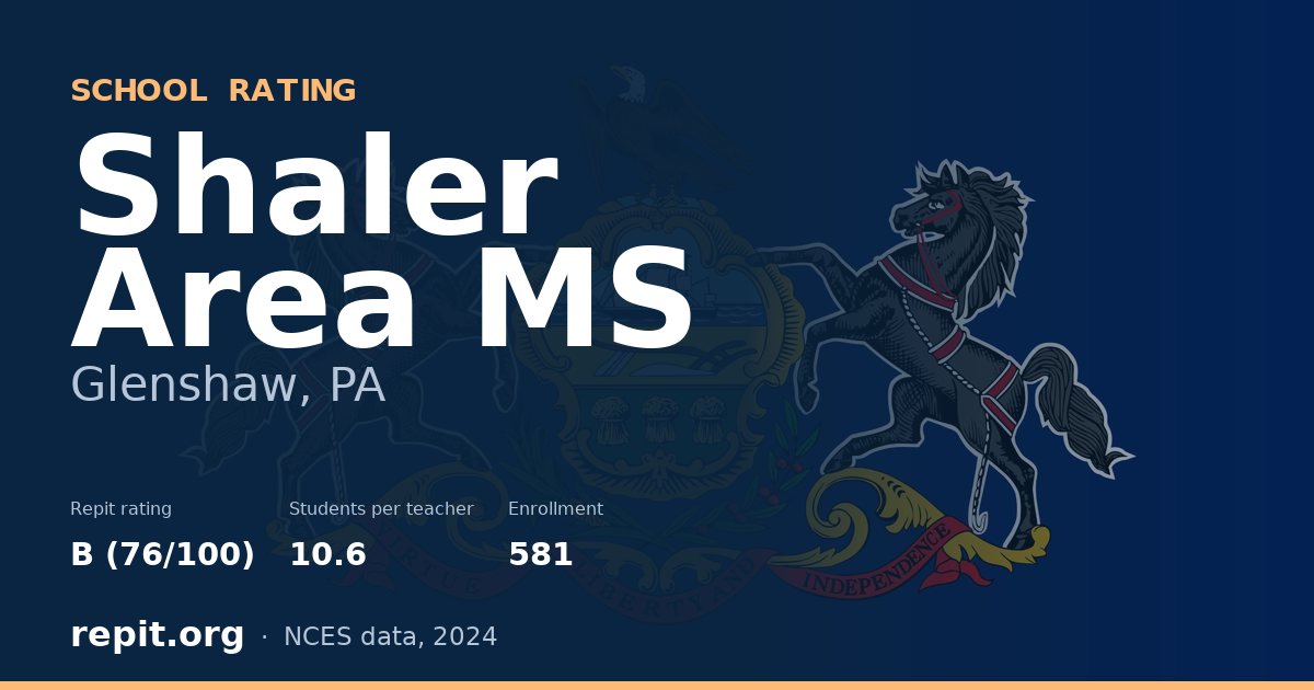 Shaler Area MS, Glenshaw, PA — Repit school rating B (76/100)