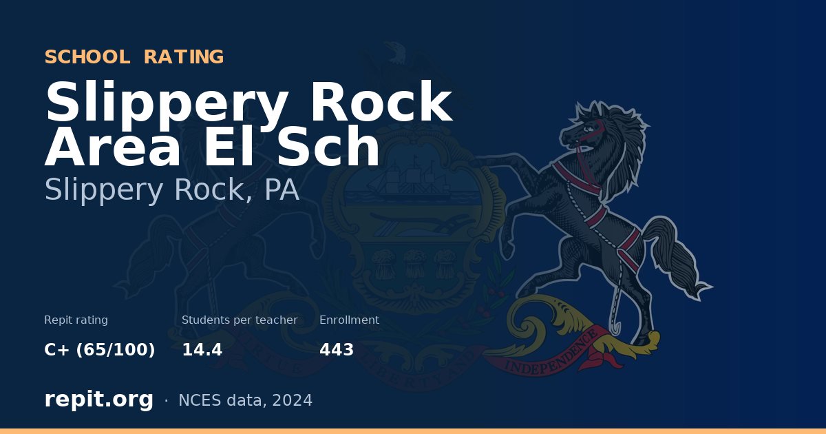 Slippery Rock Area El Sch, Slippery Rock, PA — Repit school rating C+ (65/100)