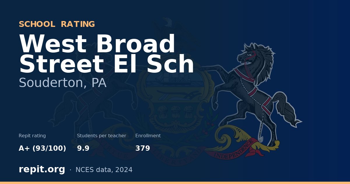 West Broad Street El Sch, Souderton, PA — Repit school rating A+ (93/100)