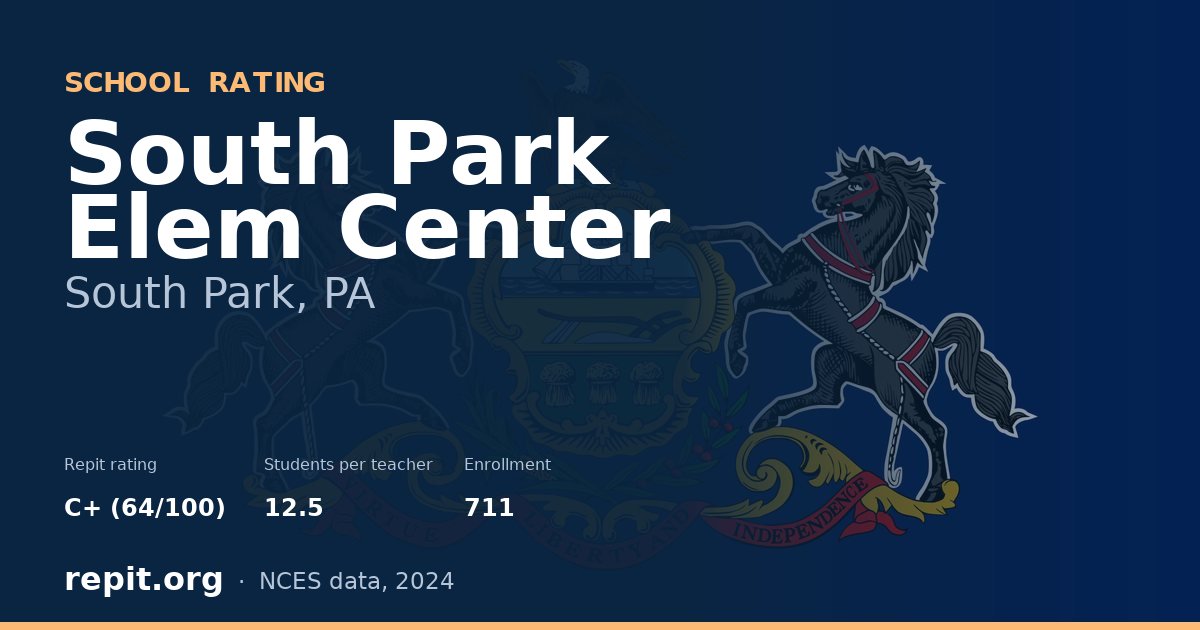 South Park Elem Center, South Park, PA — Repit school rating C+ (64/100)