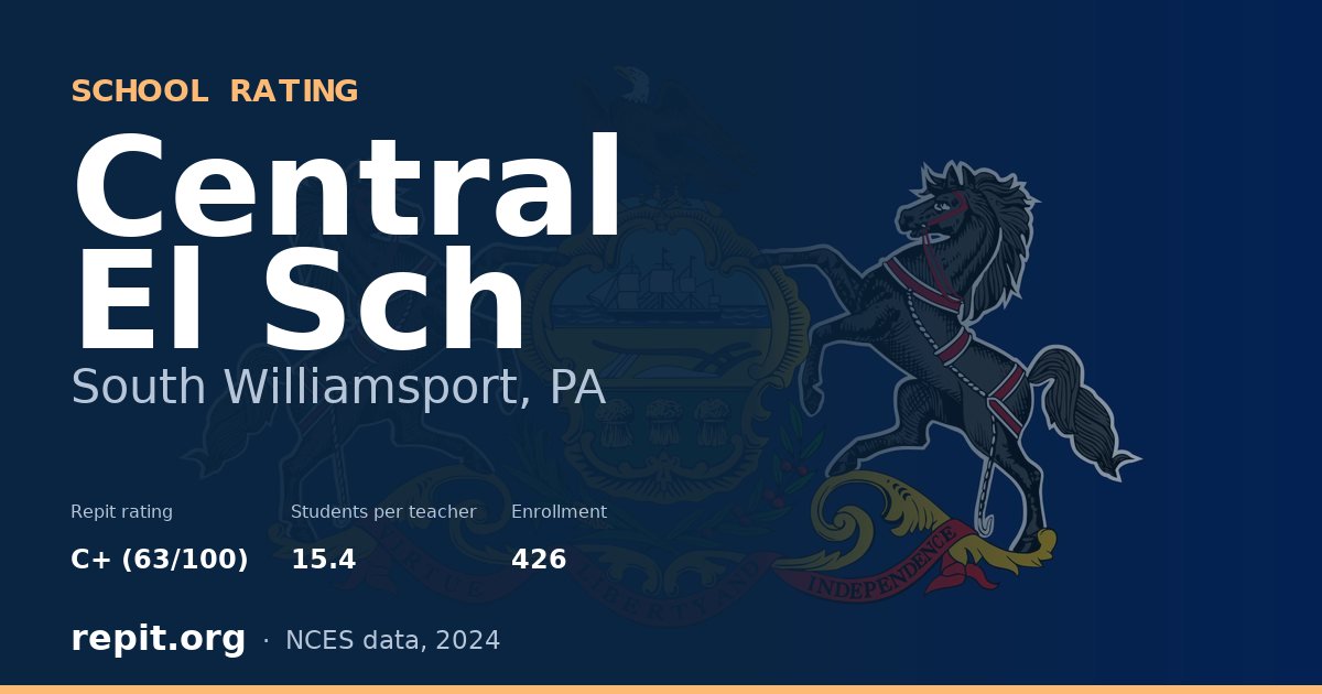 Central El Sch, South Williamsport, PA — Repit school rating C+ (63/100)