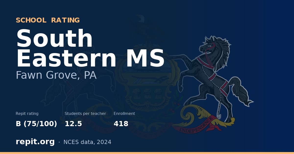 South Eastern MS, Fawn Grove, PA — Repit school rating B (75/100)
