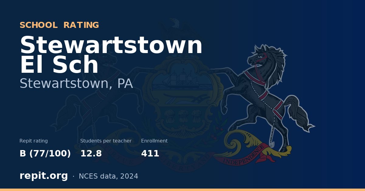 Stewartstown El Sch, Stewartstown, PA — Repit school rating B (77/100)