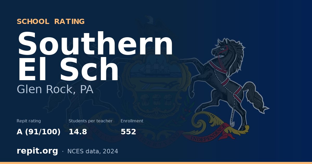 Southern El Sch, Glen Rock, PA — Repit school rating A (91/100)