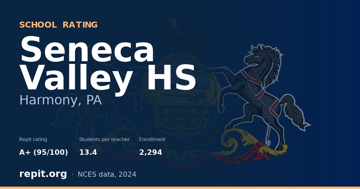 Seneca Valley HS, Harmony, PA — Repit school rating A+ (95/100)