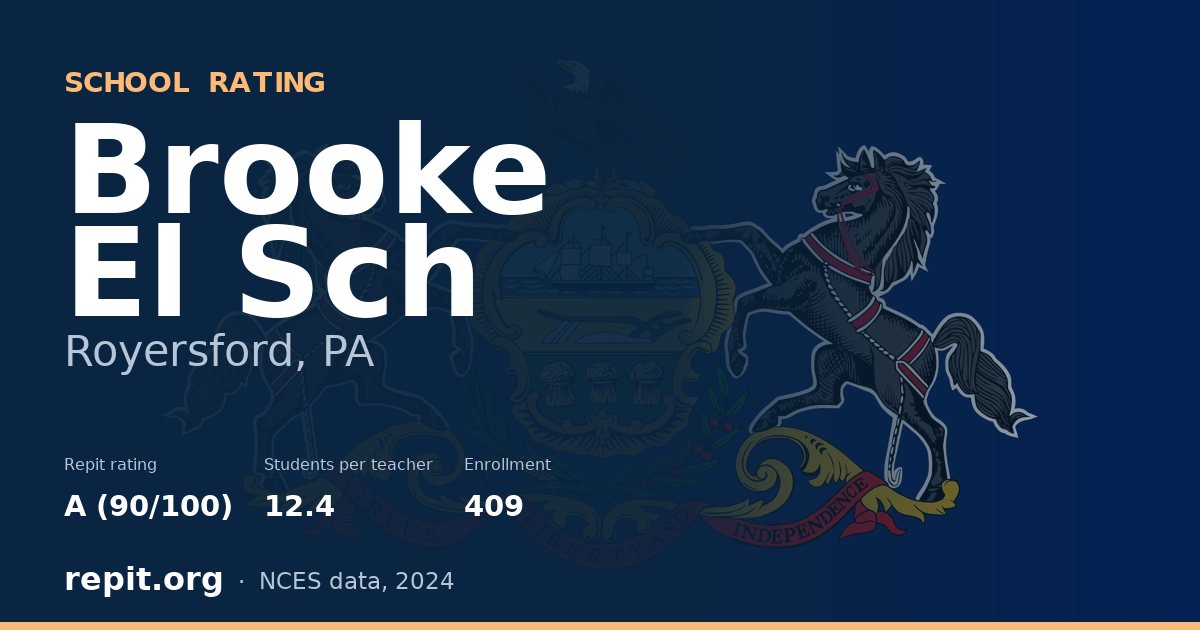 Brooke El Sch, Royersford, PA — Repit school rating A (90/100)