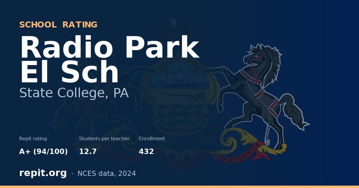 Radio Park El Sch, State College, PA — Repit school rating A+ (94/100)