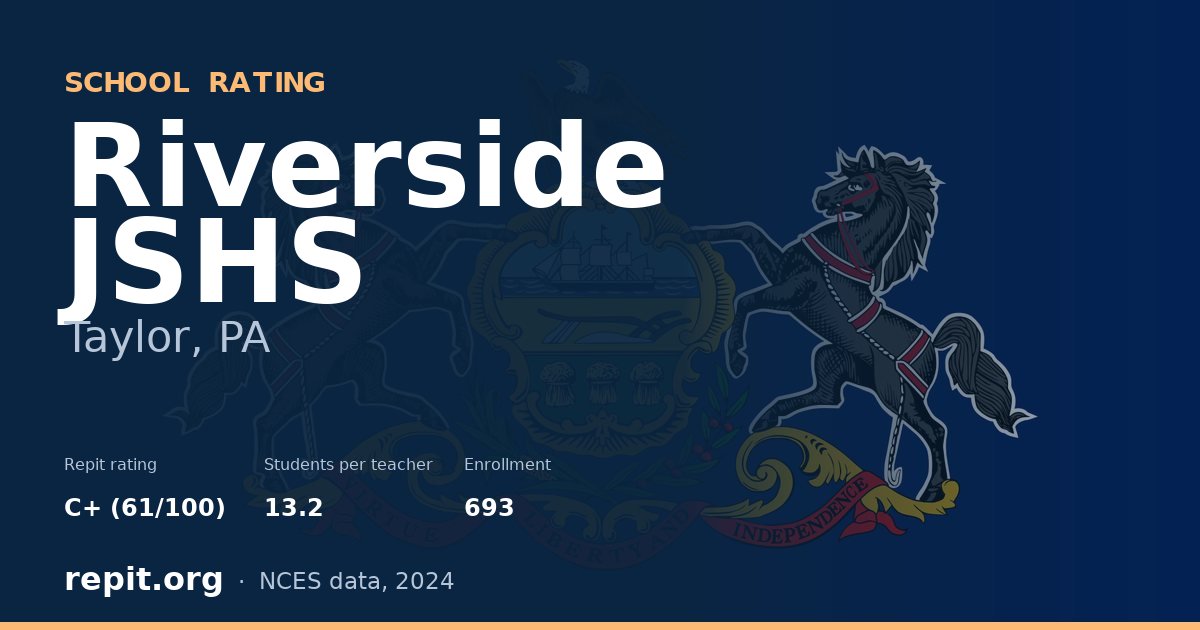 Riverside JSHS, Taylor, PA — Repit school rating C+ (61/100)
