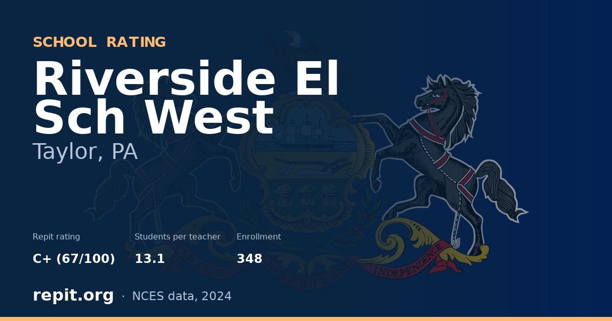 Riverside El Sch West, Taylor, PA — Repit school rating C+ (67/100)