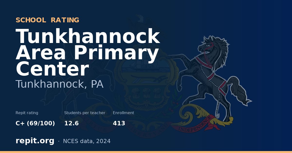 Tunkhannock Area Primary Center, Tunkhannock, PA — Repit school rating C+ (69/100)