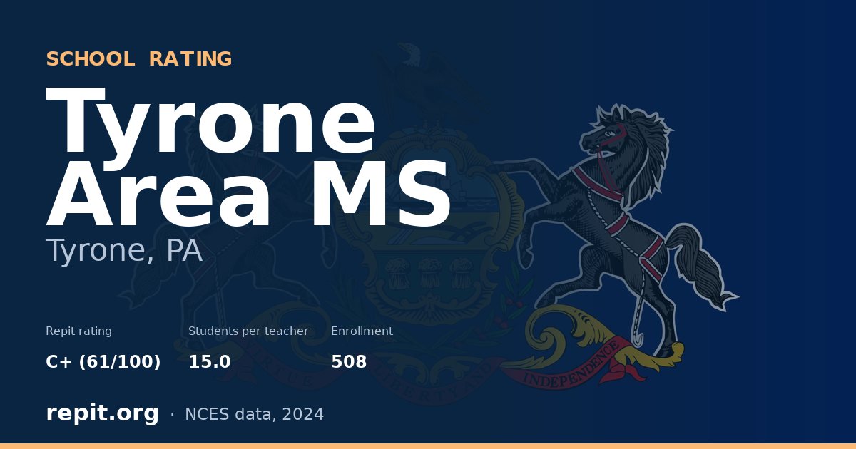 Tyrone Area MS, Tyrone, PA — Repit school rating C+ (61/100)