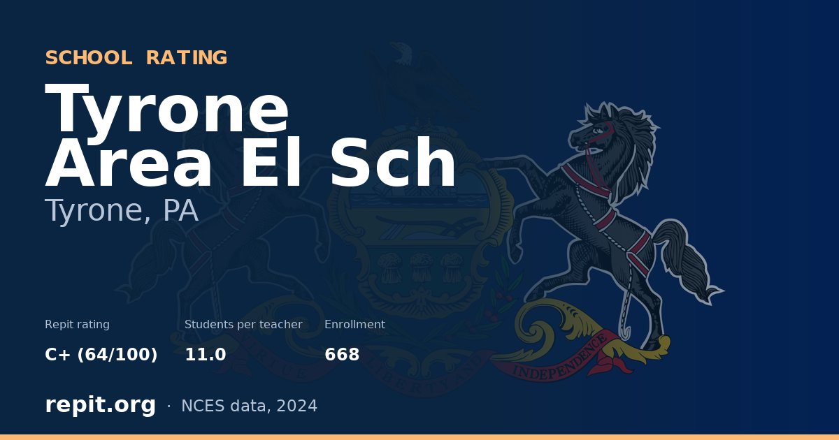 Tyrone Area El Sch, Tyrone, PA — Repit school rating C+ (64/100)