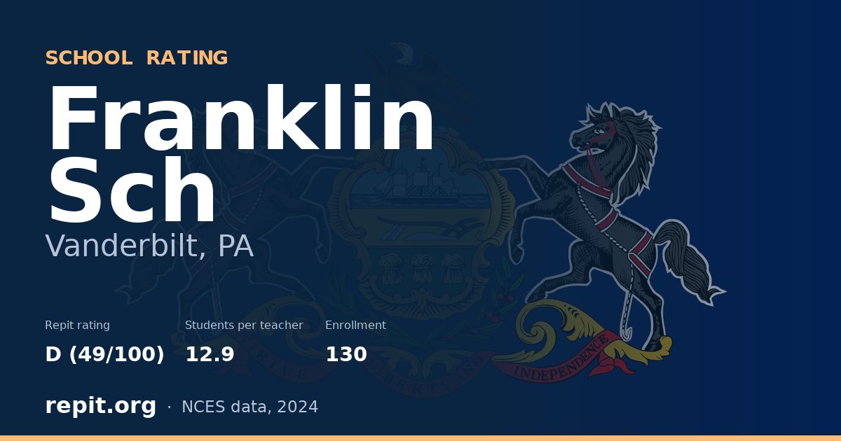 Franklin Sch, Vanderbilt, PA — Repit school rating D (49/100)
