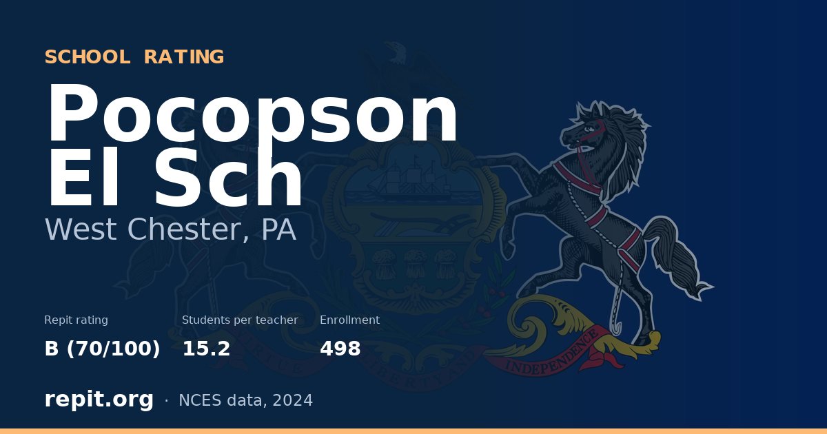 Pocopson El Sch, West Chester, PA — Repit school rating B (70/100)