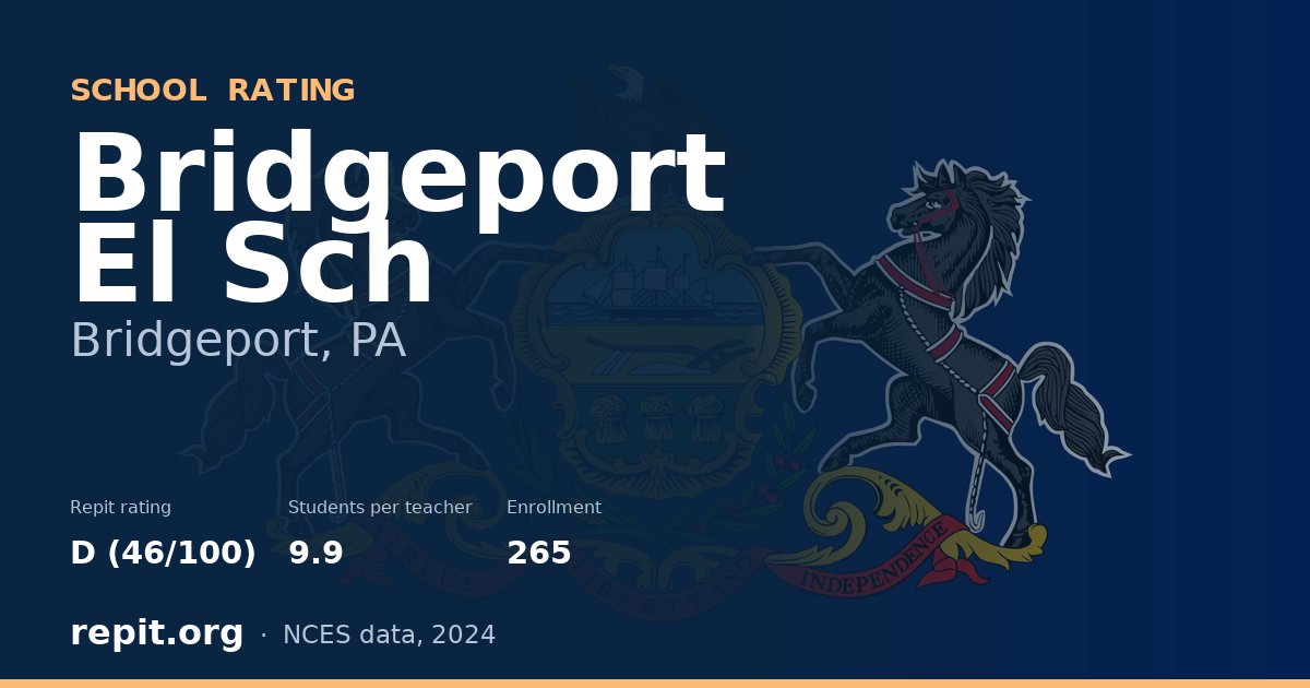 Bridgeport El Sch, Bridgeport, PA — Repit school rating D (46/100)