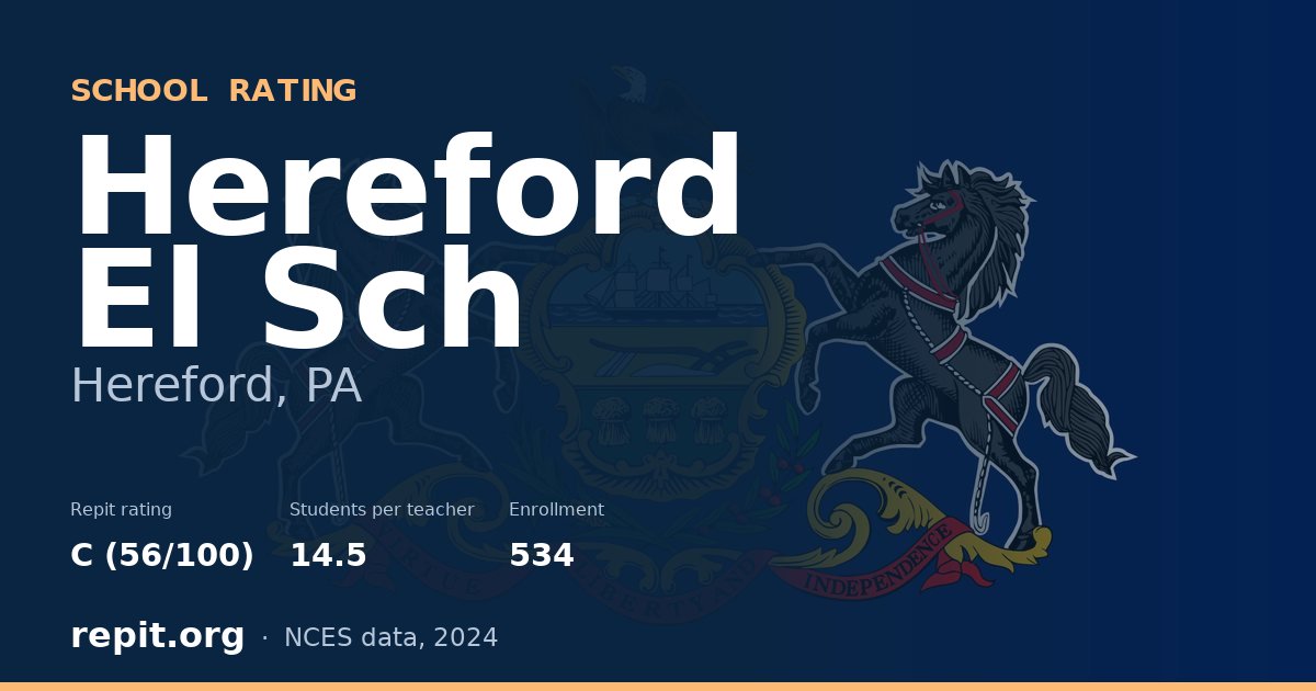 Hereford El Sch, Hereford, PA — Repit school rating C (56/100)