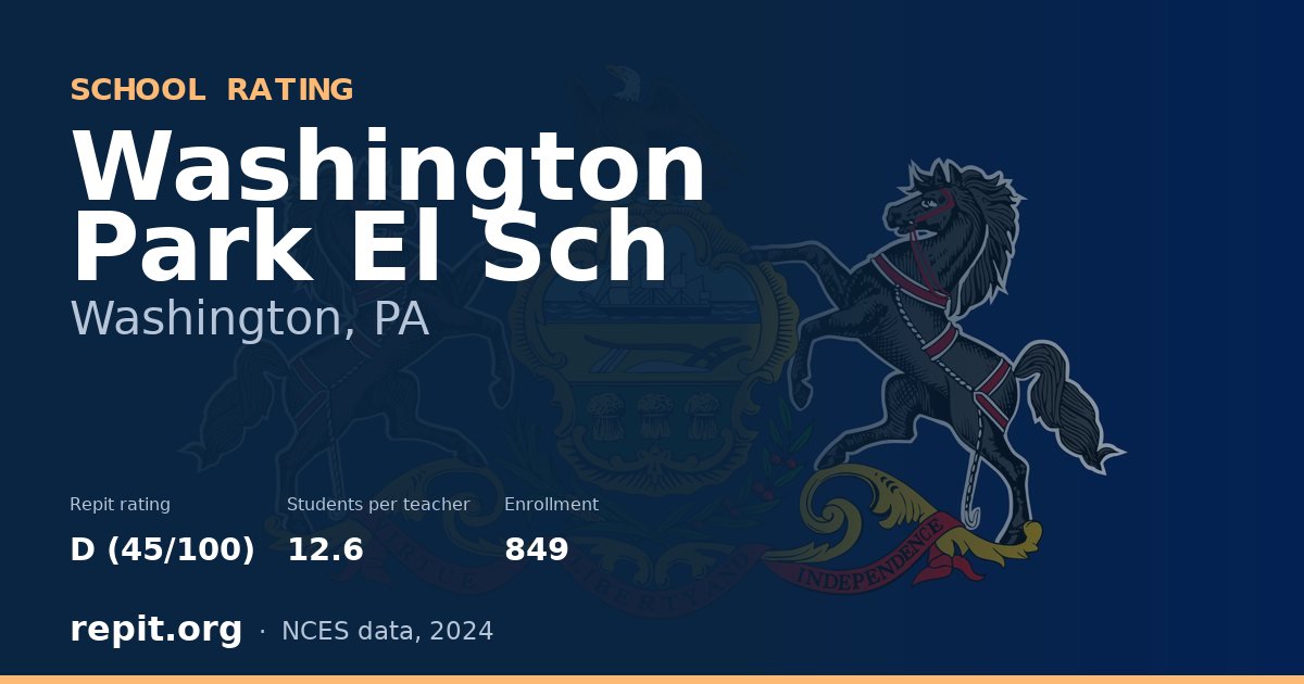 Washington Park El Sch, Washington, PA — Repit school rating D (45/100)