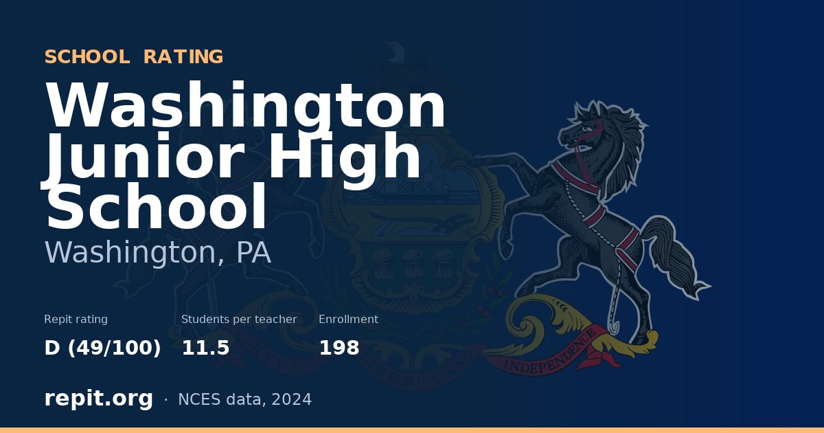 Washington Junior High School, Washington, PA — Repit school rating D (49/100)