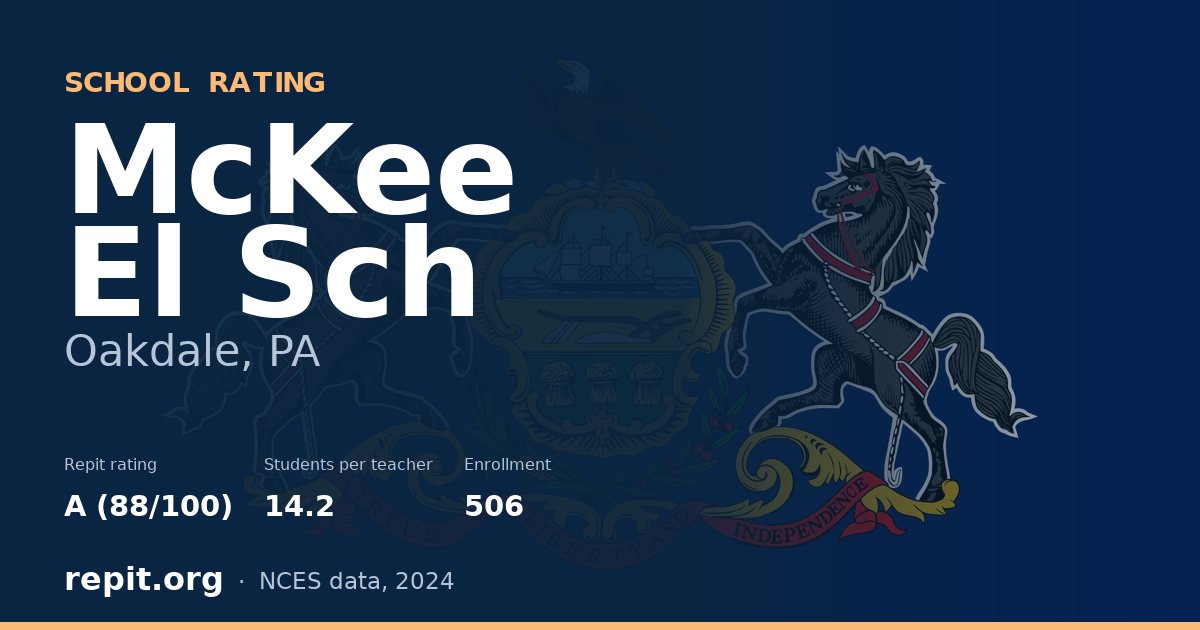 McKee El Sch, Oakdale, PA — Repit school rating A (88/100)