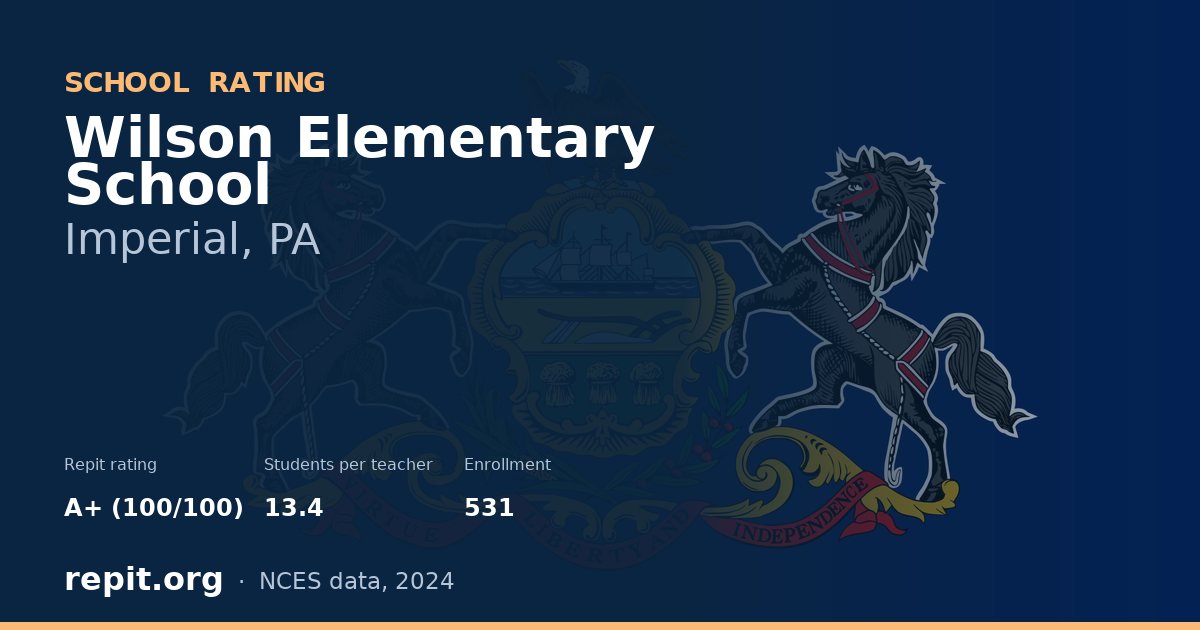 Wilson Elementary School, Imperial, PA — Repit school rating A+ (100/100)