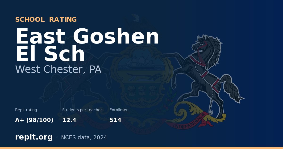 East Goshen El Sch, West Chester, PA — Repit school rating A+ (98/100)