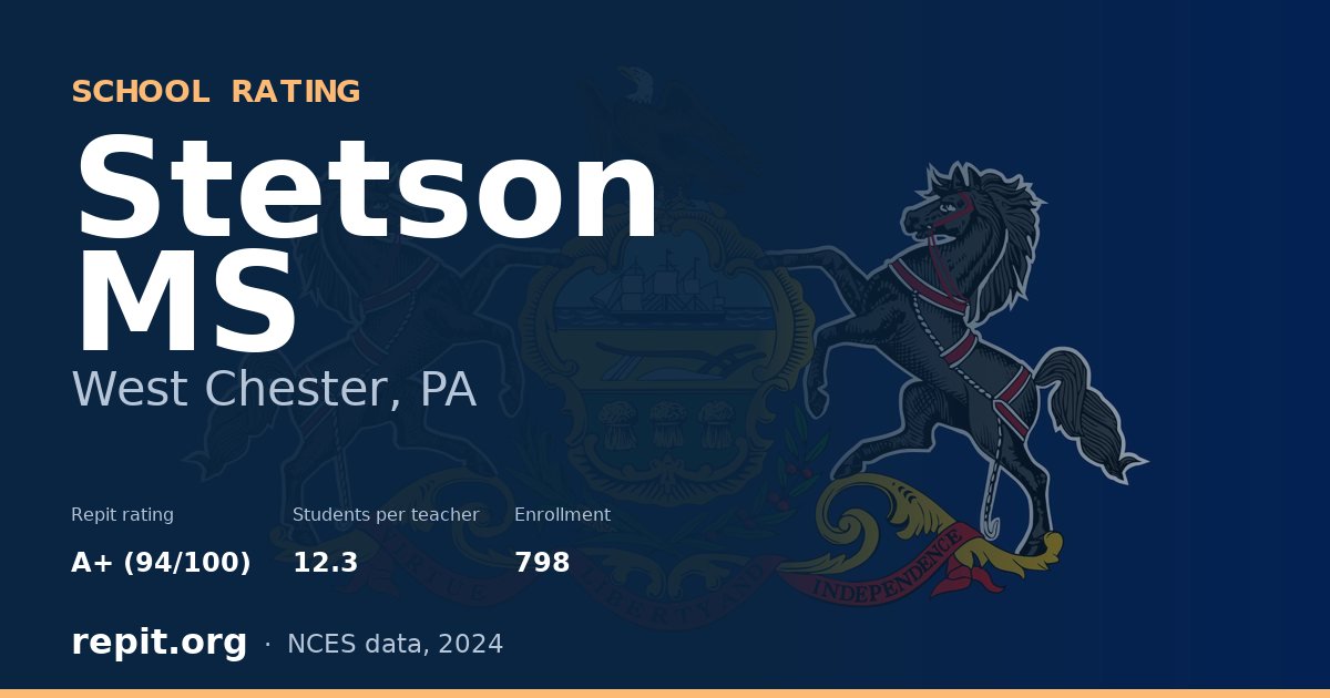Stetson MS, West Chester, PA — Repit school rating A+ (94/100)