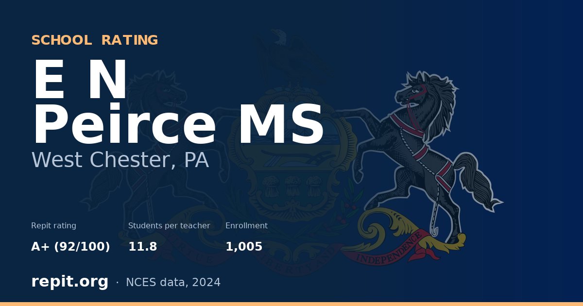 E N Peirce MS, West Chester, PA — Repit school rating A+ (92/100)