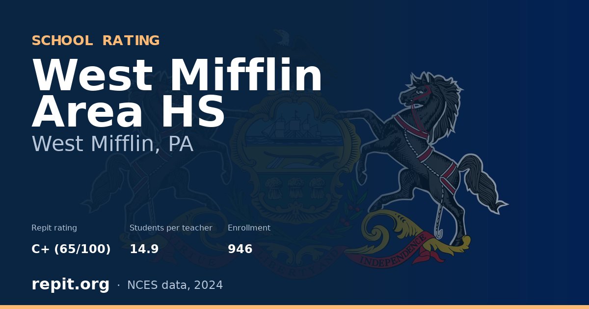 West Mifflin Area HS, West Mifflin, PA — Repit school rating C+ (65/100)