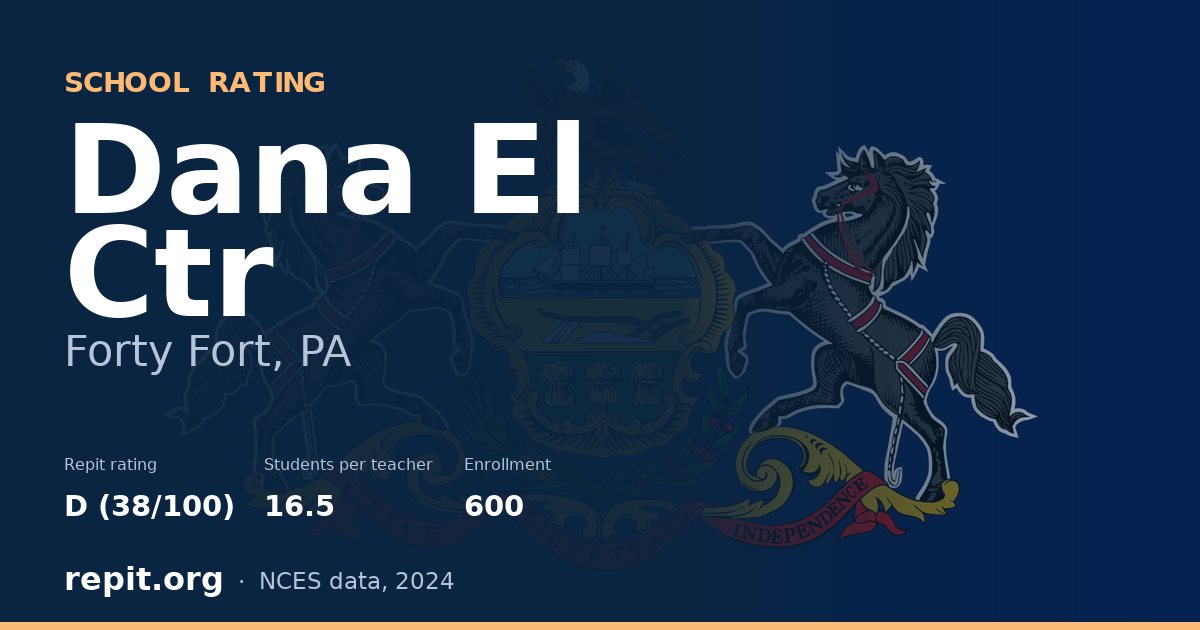 Dana El Ctr, Forty Fort, PA — Repit school rating D (38/100)