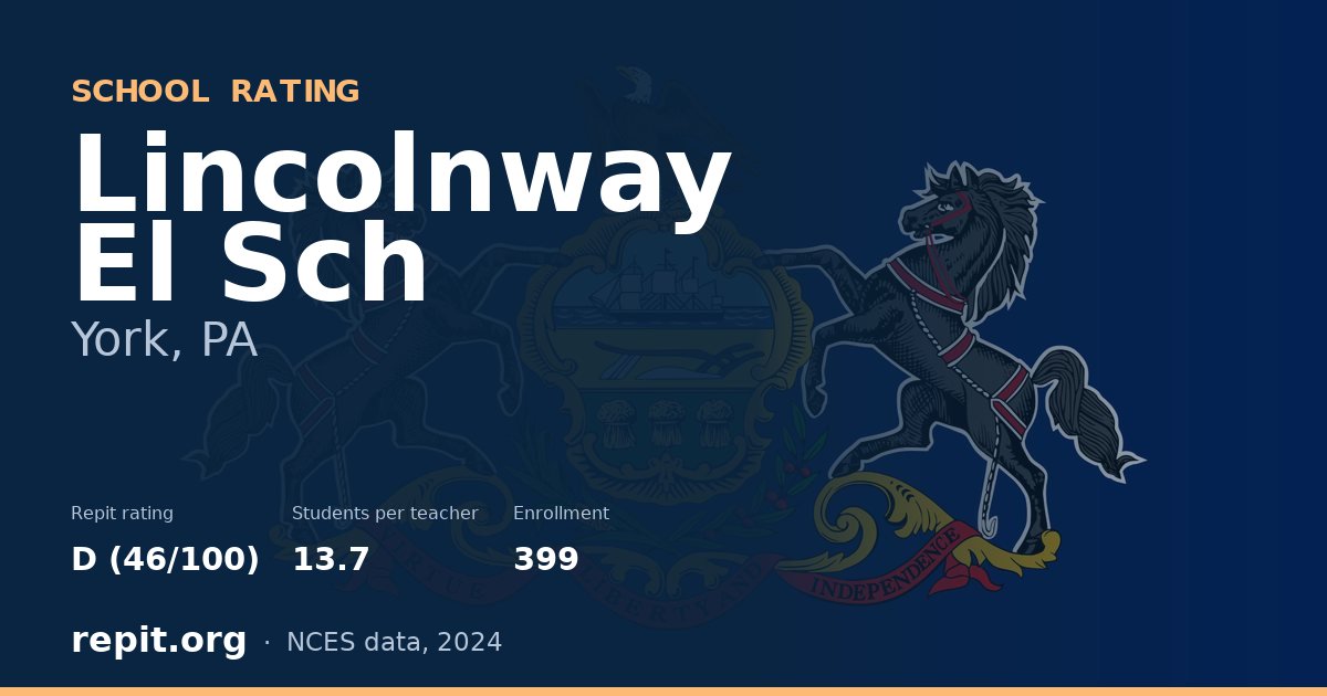 Lincolnway El Sch, York, PA — Repit school rating D (46/100)