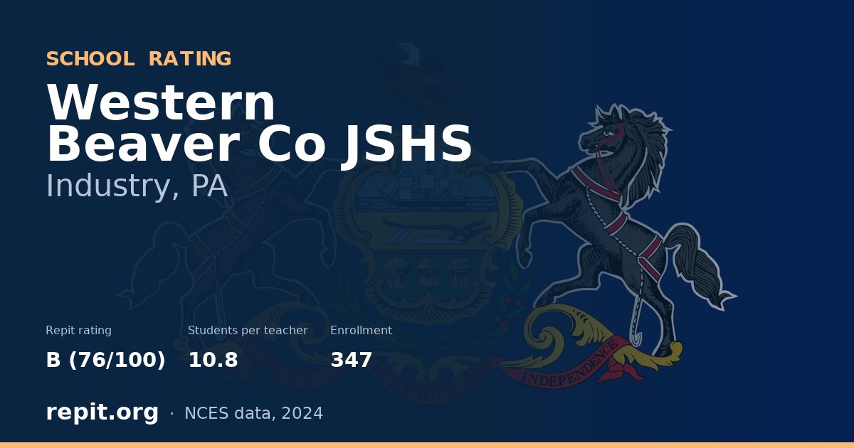 Western Beaver Co JSHS, Industry, PA — Repit school rating B (76/100)