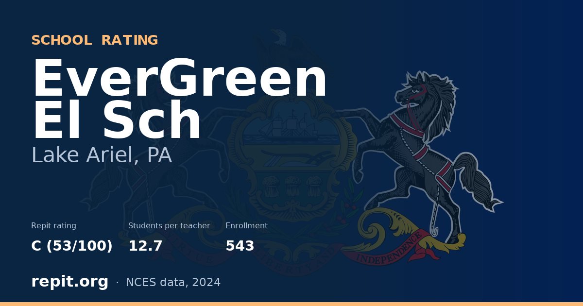 EverGreen El Sch, Lake Ariel, PA — Repit school rating C (53/100)