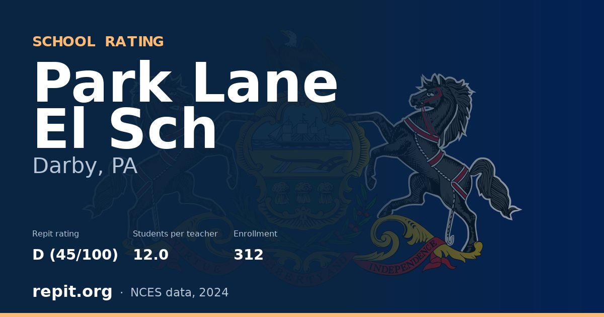 Park Lane El Sch, Darby, PA — Repit school rating D (45/100)
