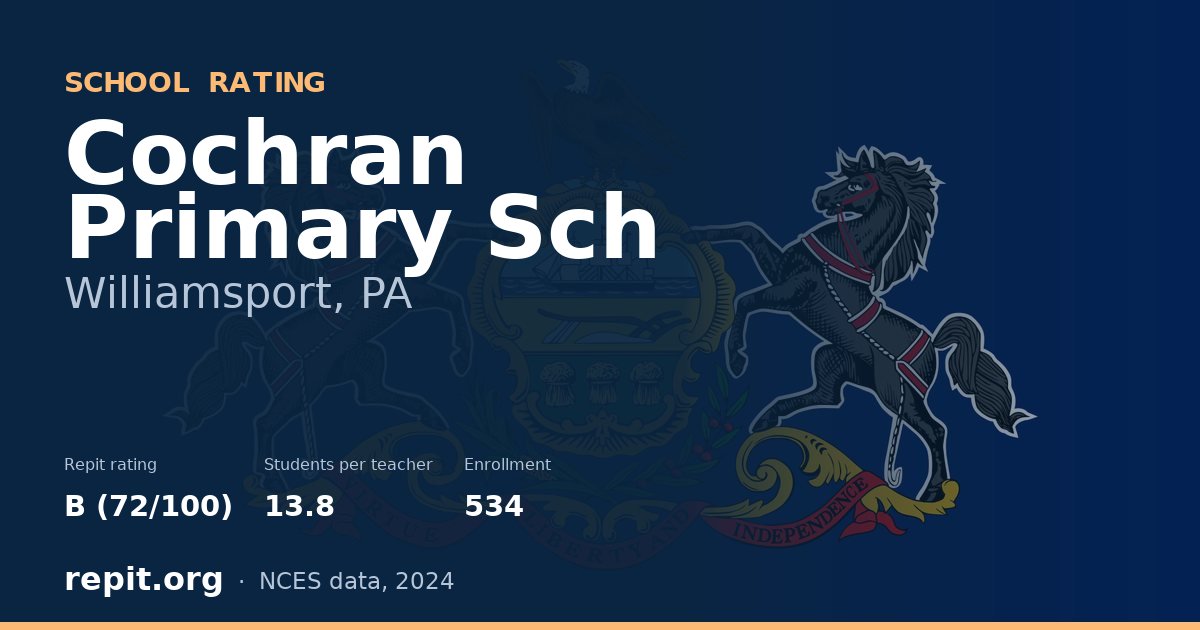Cochran Primary Sch, Williamsport, PA — Repit school rating B (72/100)