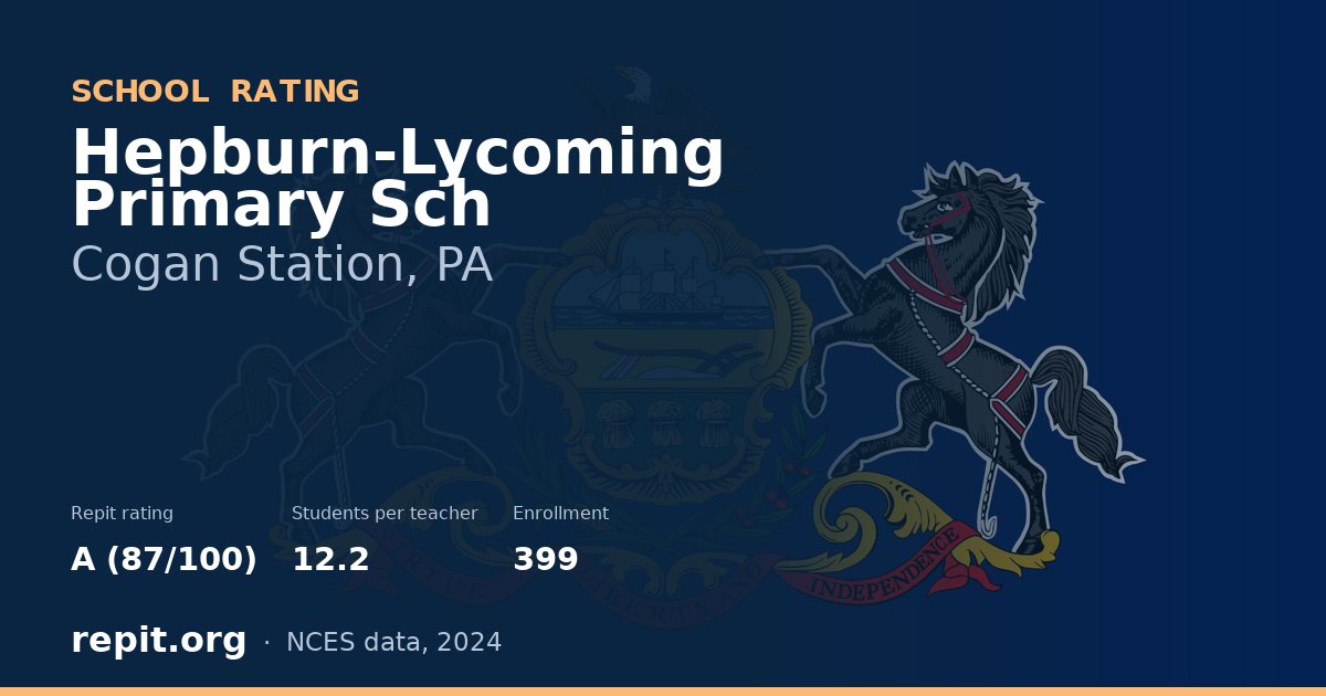 Hepburn-Lycoming Primary Sch, Cogan Station, PA — Repit school rating A (87/100)
