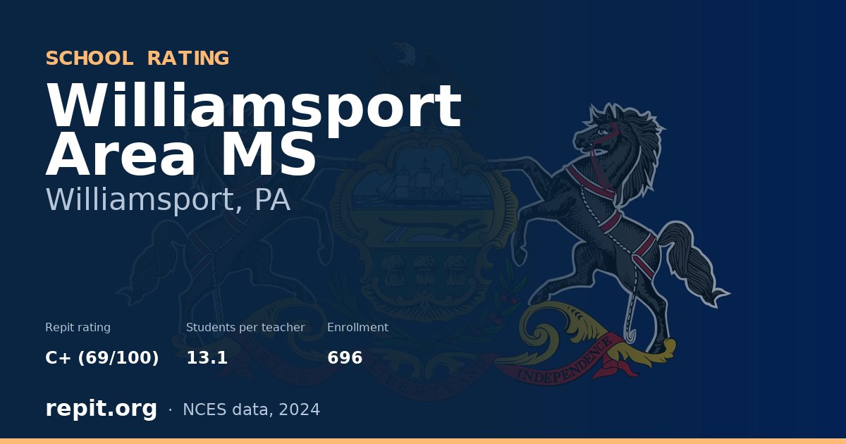 Williamsport Area MS, Williamsport, PA — Repit school rating C+ (69/100)